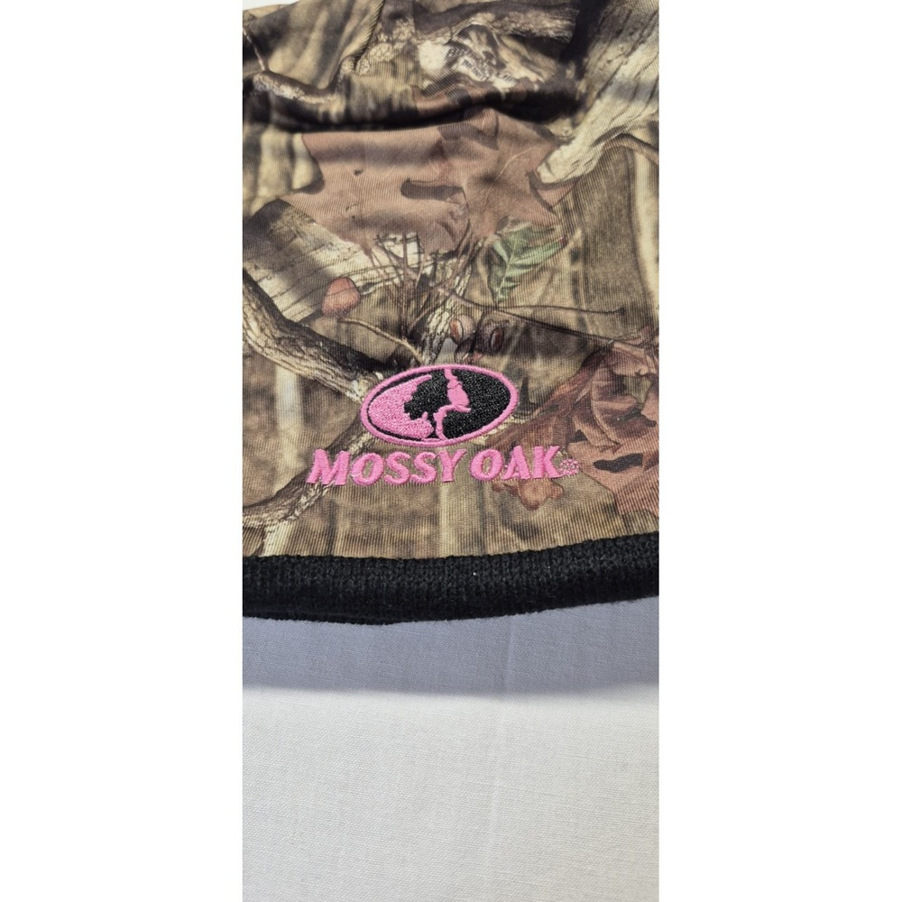 Mossy Oak women's outdoor‎ reversable beanie camo /solid black skull cap Logo - Picture 3 of 7
